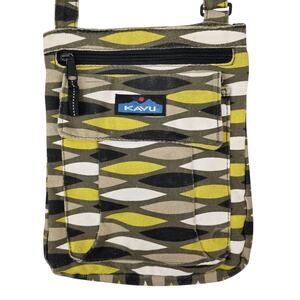 Kavu Crossbody Bag Purse Adjustable Strap Compact Hipster Bag Cotton Canvas
